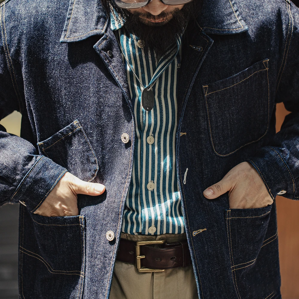 Veste en Denim Vintage à 4 Poches